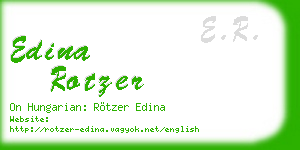 edina rotzer business card